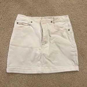 Free People white denim skirt